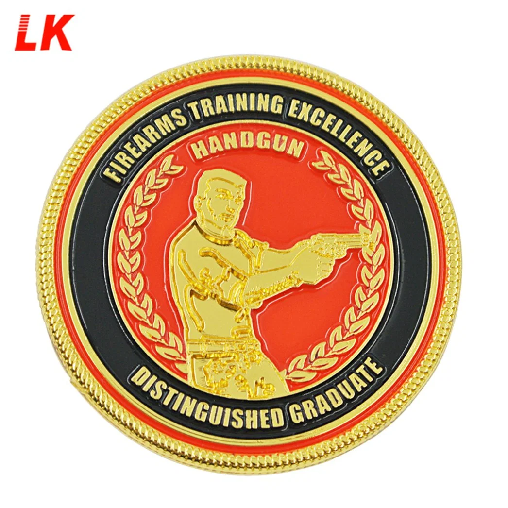 High quality/High cost performance Custom Soft Enamel Engraved Logo Gold Plating Taekwondo Coin