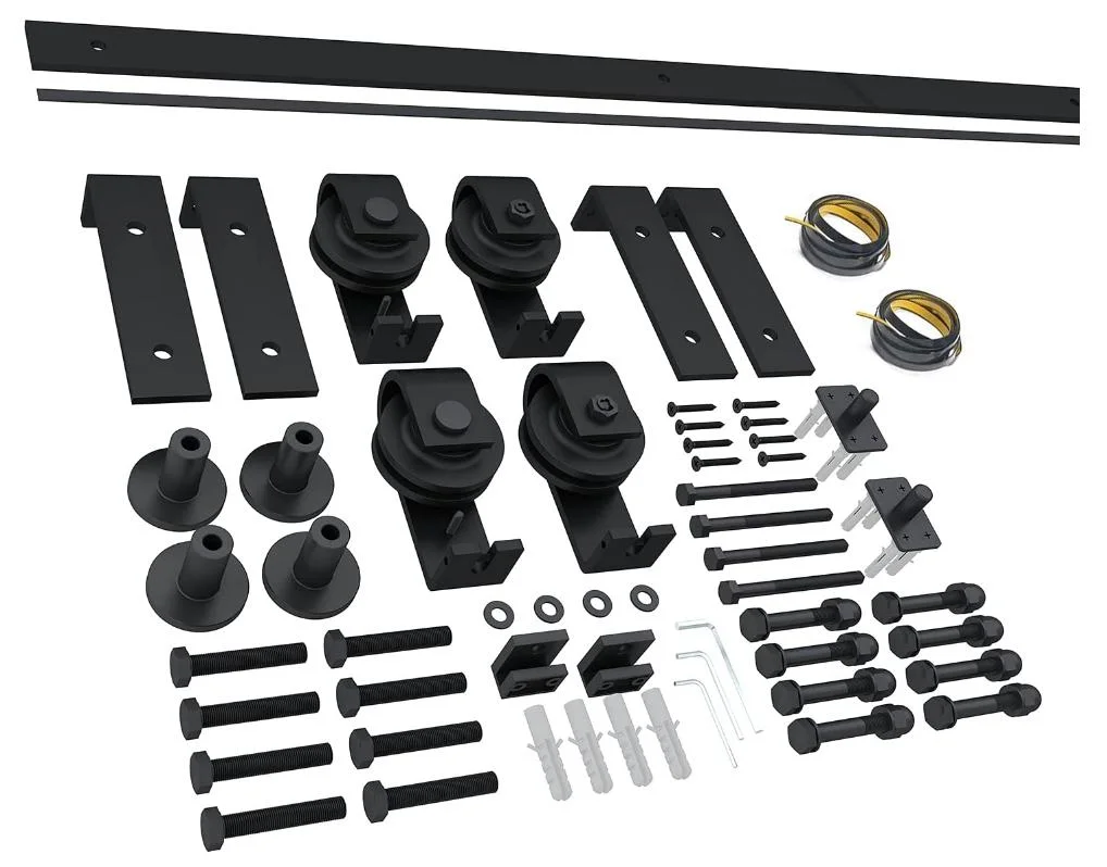 Kit de porta dobrável dupla Barn Bifold para 4 portas