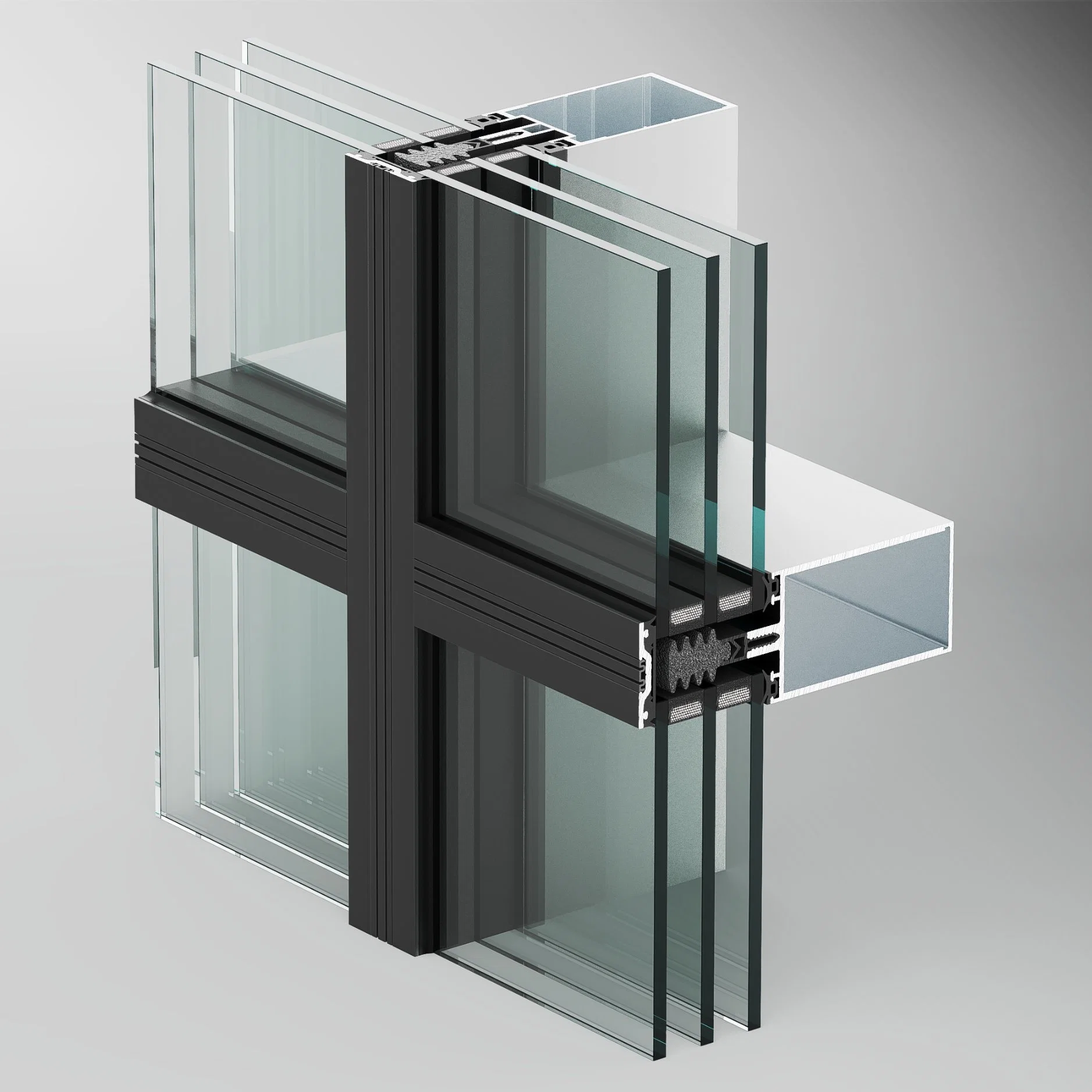 Aluminum Curtain Wall Profile/Glass and Aluminum and Curtain Wall