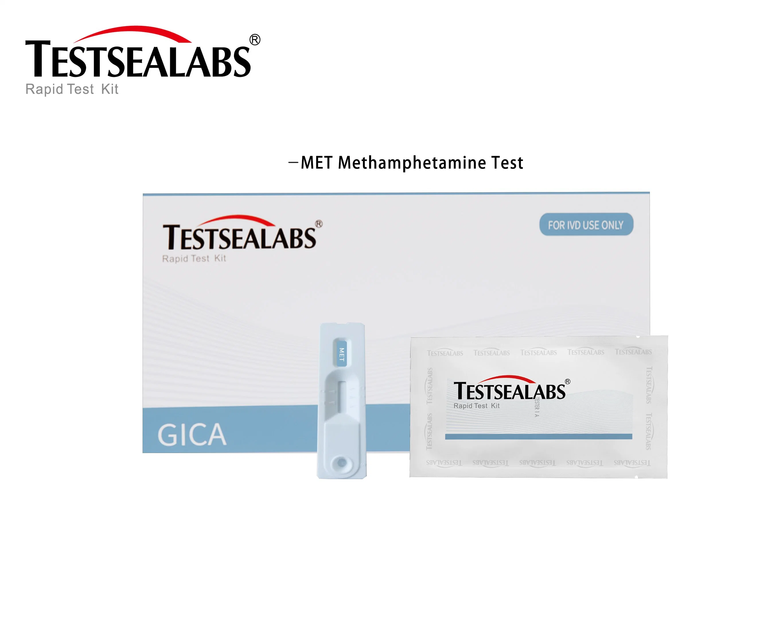Testsealabs Drug of Abuse Met Methamphetamine Test Disposable Diagnostics Test Kit Urine Specimen or Saliva Specimen