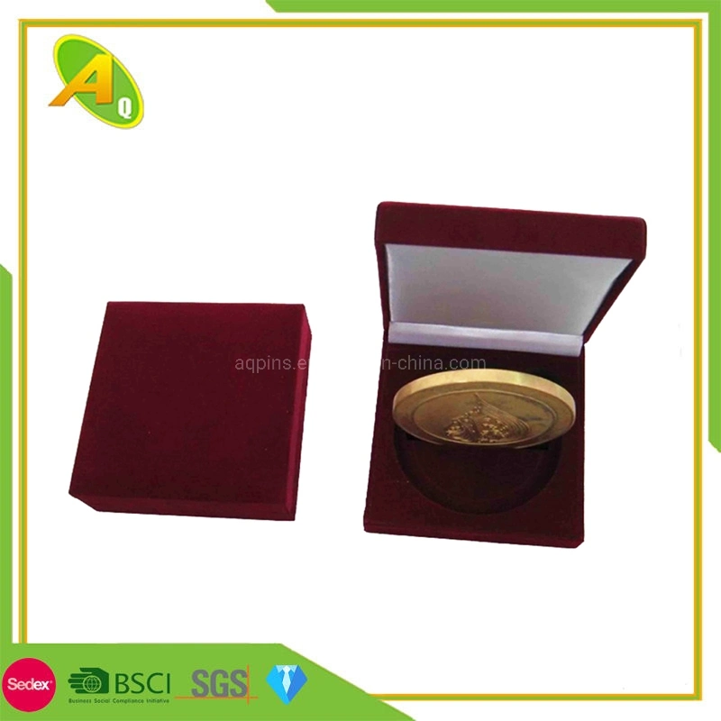 High quality/High cost performance  Custom Logo Coin Box Velvet Gift Lapel Pin Packaging Box for Promotional Gifts (06)