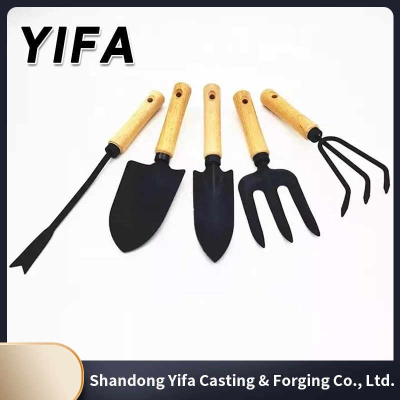 Spade Fork Shovel Rake Harrow Set Home Mini Gardening Tools Potted Landscape Plants Maintenance Suit Wood Handle Agricultural Machinery