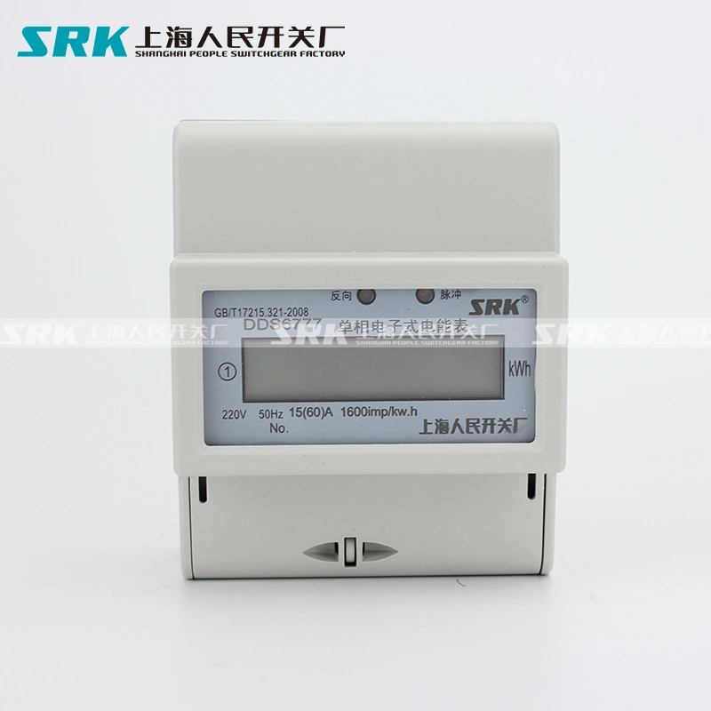 Dds6777 DIN Rail 2p 4p Single Phase LCD RS485 Smart Remote Control Watt-Hour Kwh Energy Meter