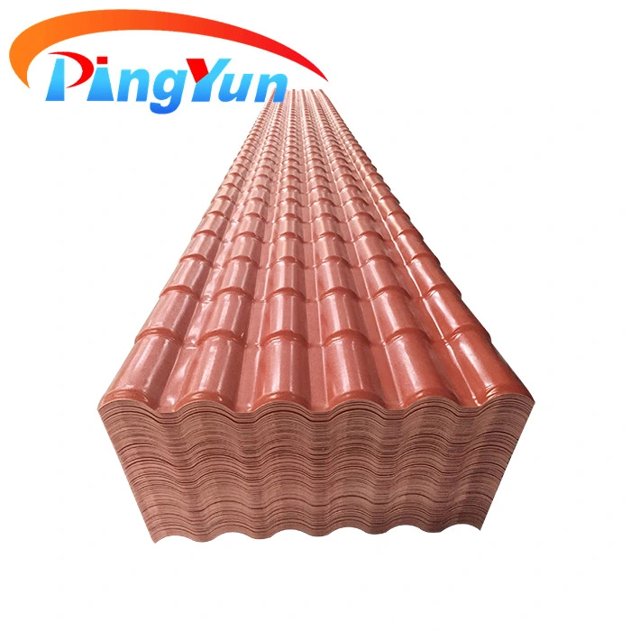 Pratiquement incassables Style Roms ASA de la résine synthétique toits de tuiles de revêtement PVC polyvalent UPVC Roofing feuilles de carton ondulé Matériaux de construction en plastique