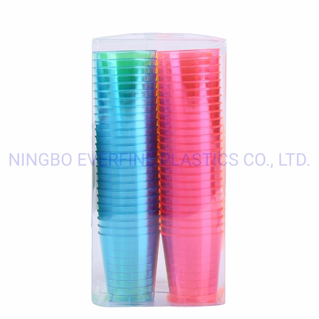 2 унции пластиковых одноразовых неоновыми Shot стекло (PS) изделий из пластмасс
