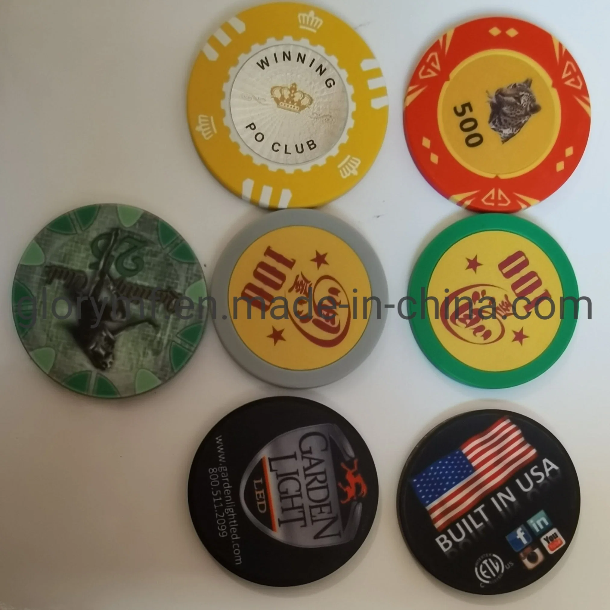 Tabletop Game Play Accessory/ Plastic Metal Chip Customized