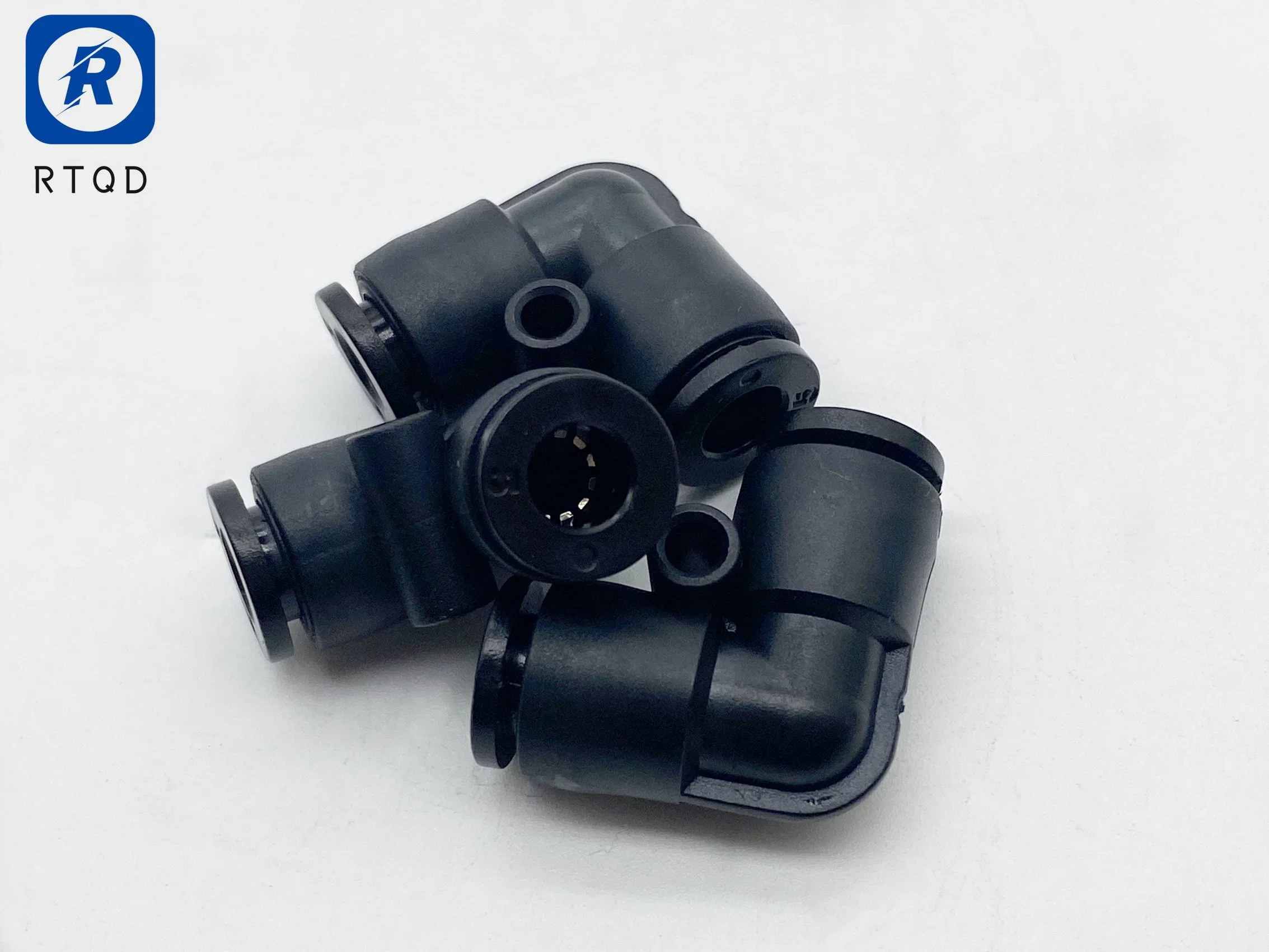 Low Price High quality/High cost performance  Pneumatic Fitting Two Way V Type Pneumatic Fitting with Black Color PV Series PV 3/5