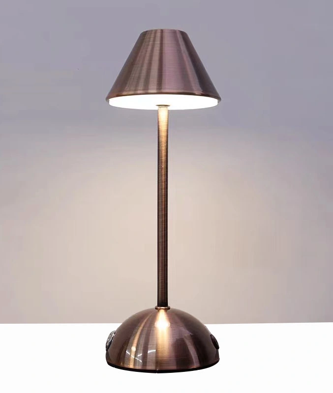 Modern LED Touch Control Lighting Metal Table Lamp with USB Charging