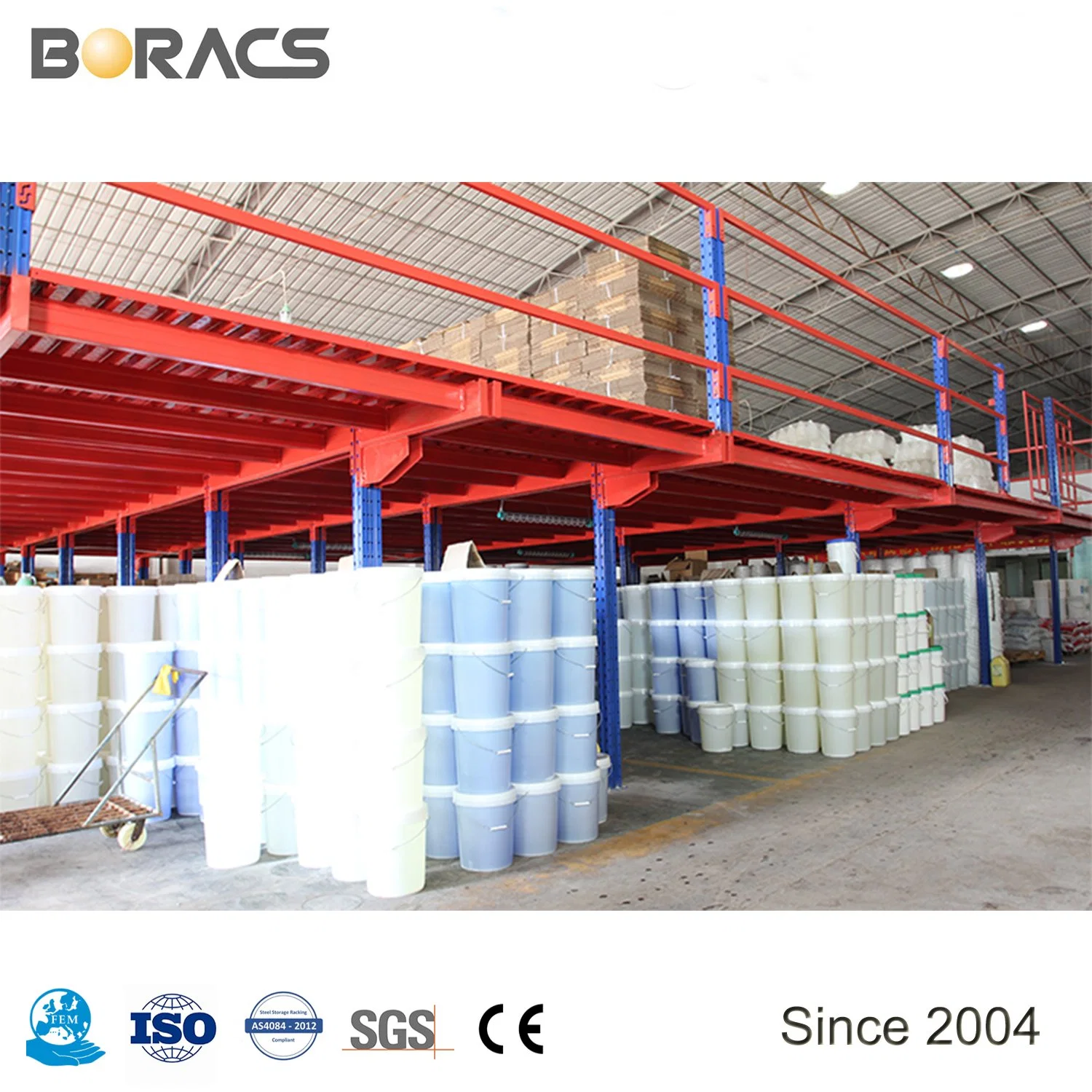 Multi Level Mezzanine Interlocking Floor System--Fully Use Warehouse Space--300kg-1000kg/Sqm