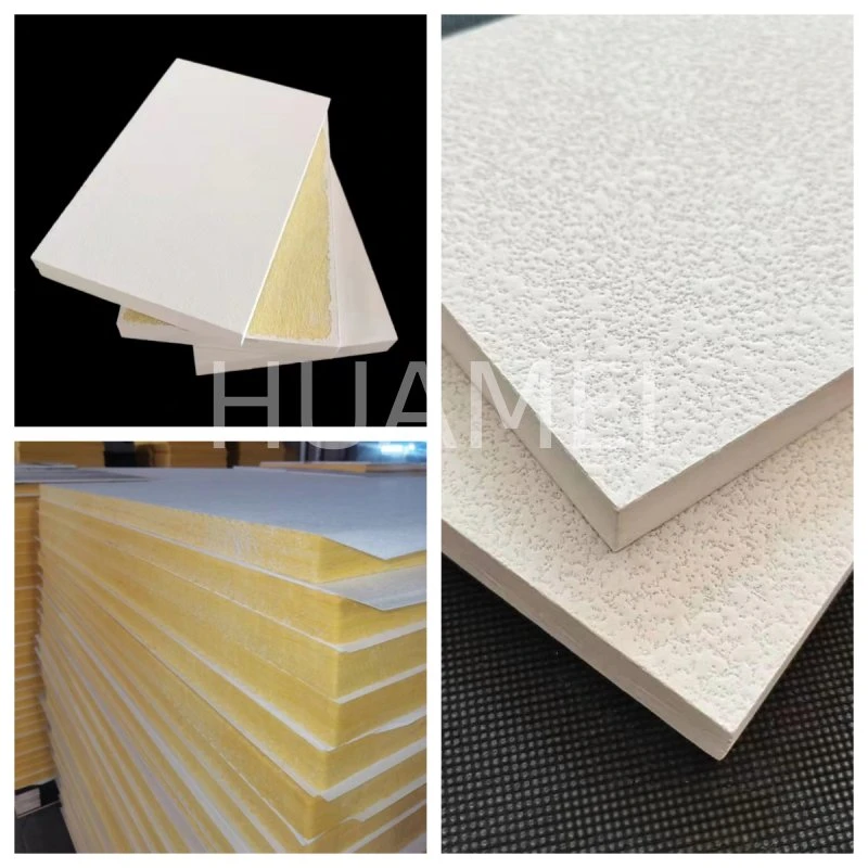 Sound Absorption Glass Wool Acoustic Fiberglass Acoustic Ceiling Tiles