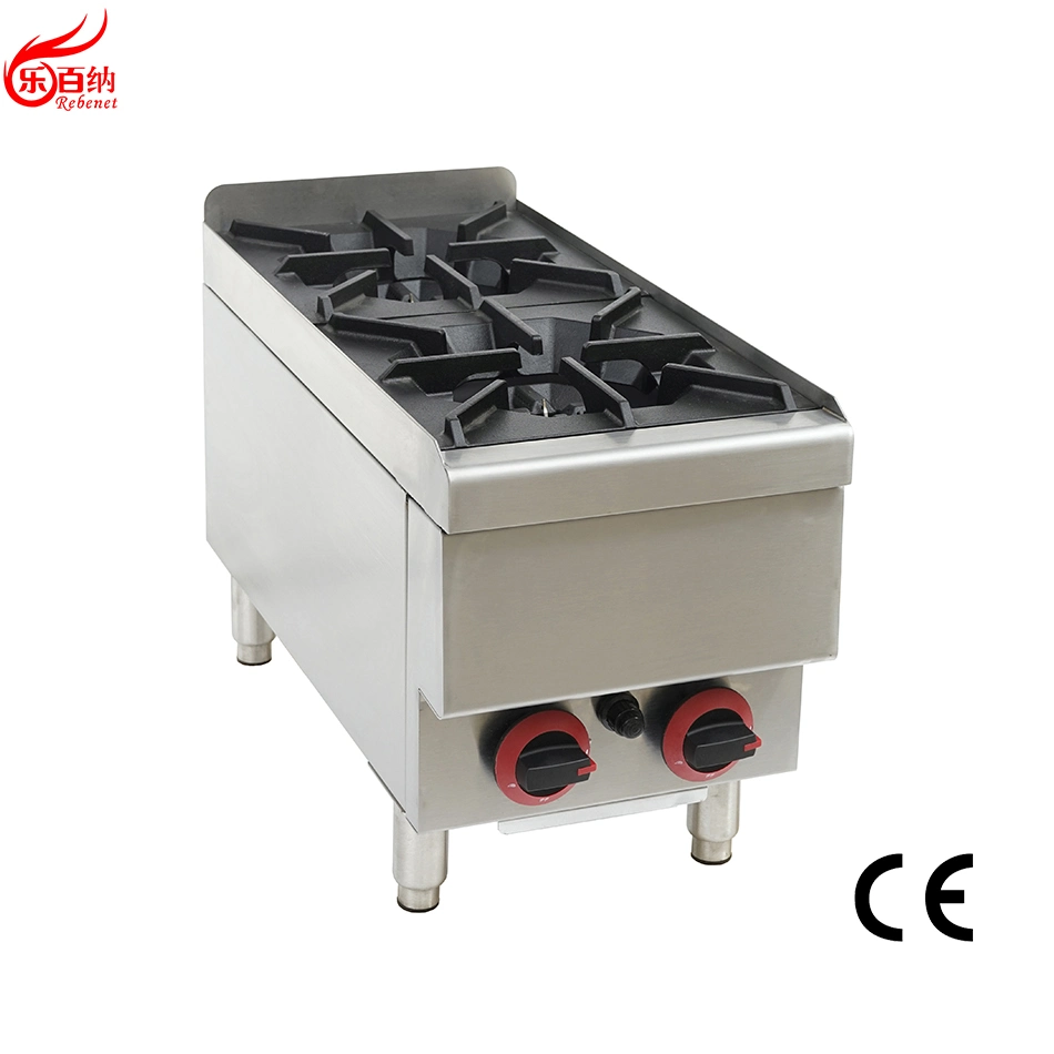 Graveur de comptoir commercial 4 cuisinière à gaz cuisinière en acier inoxydable de haute qualité de l'équipement de cuisine (6G-TR4)