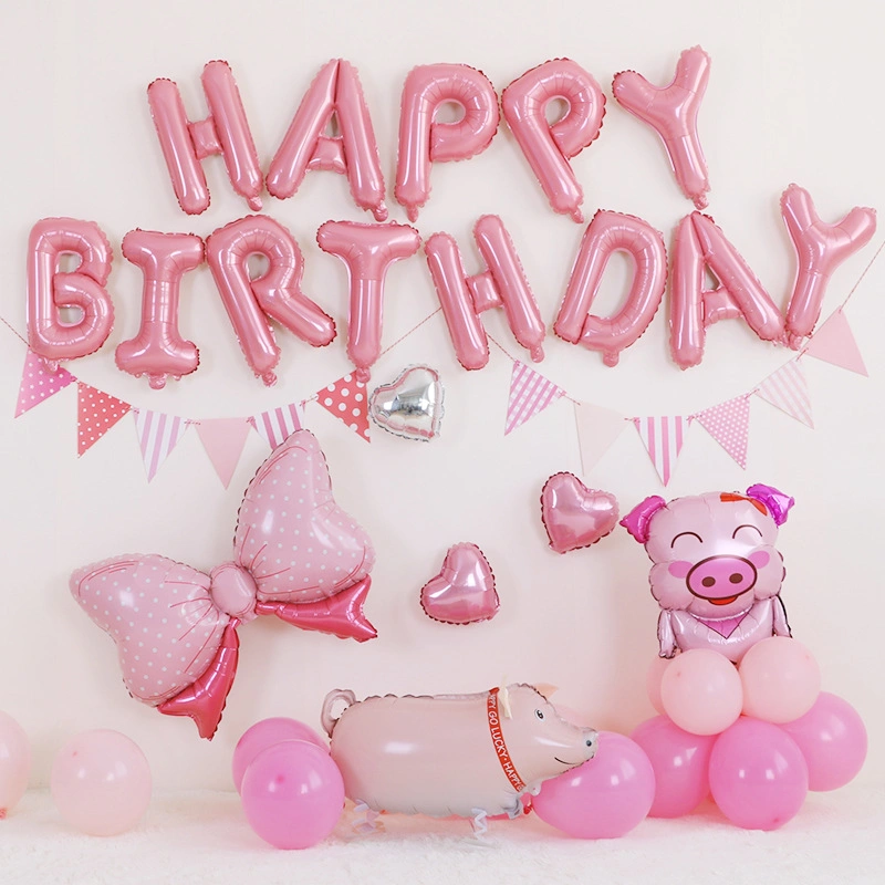 Party Decoration, Birthday Letter, Aluminum Film Balloon, Cartoon Toy Balloon