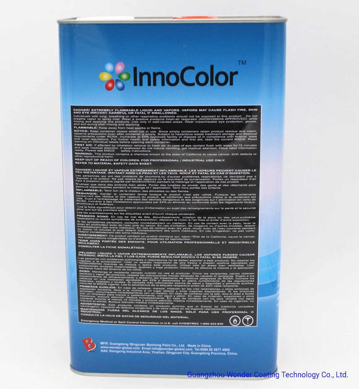 Automoción Innocolor acabar la pintura 1K de colores sólidos de color verde dorado