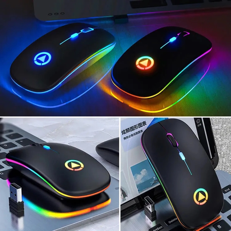 Amazon Hot Optical LED Light up Rechargeable Wireless Mouse with Logo Illumination