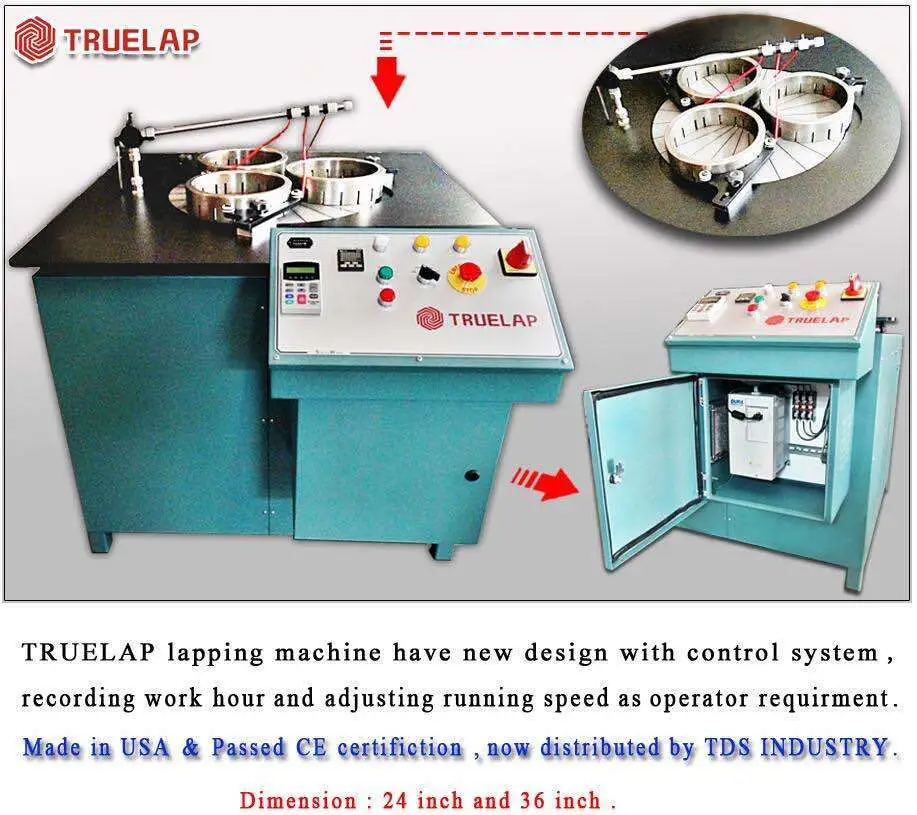 Máquina para pulir superficies de estanqueidad.