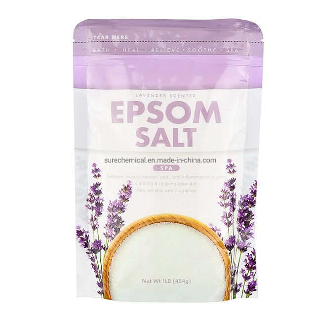 Le sulfate de magnésium Epsom avec du sel ajouté comme sel de bain parfum