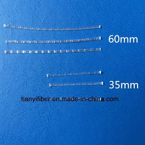 El polipropileno de fibra cruda Macro fibra sintética para hormigón armado