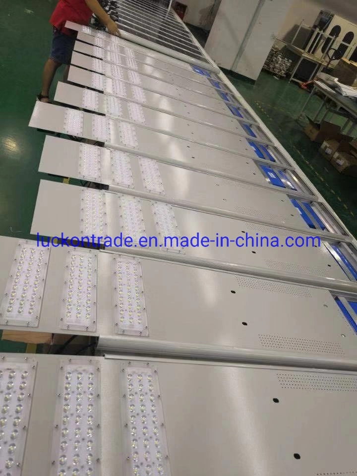 China Produtos/fornecedores. Luz de Rua Solar de LED com bateria de lítio DC 12/24V 30W 40W 50W em um único sistema integrado