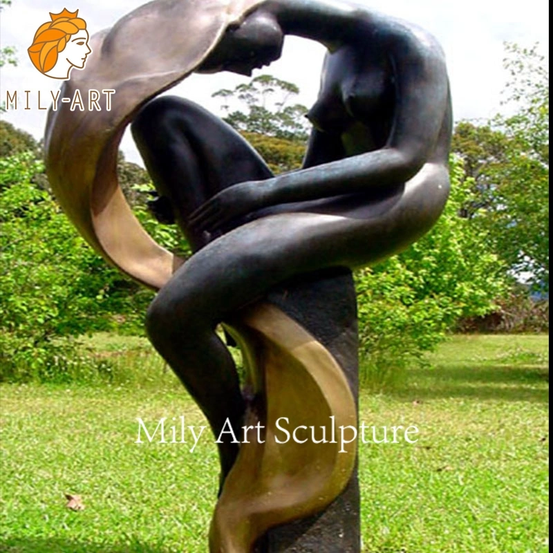 High quality/High cost performance Outdoor Decoration Folk Art Bronze Abstract Statue