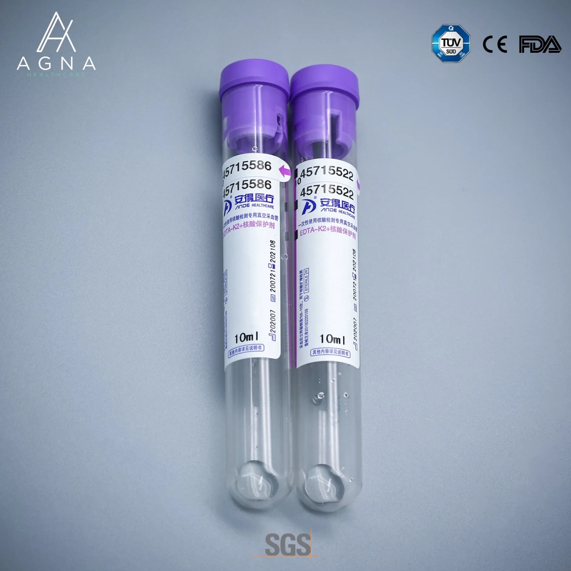 Medizinische Vakuum-Blutentnahme-Tube Blood_Collection_Tube CE/ISO/FDA