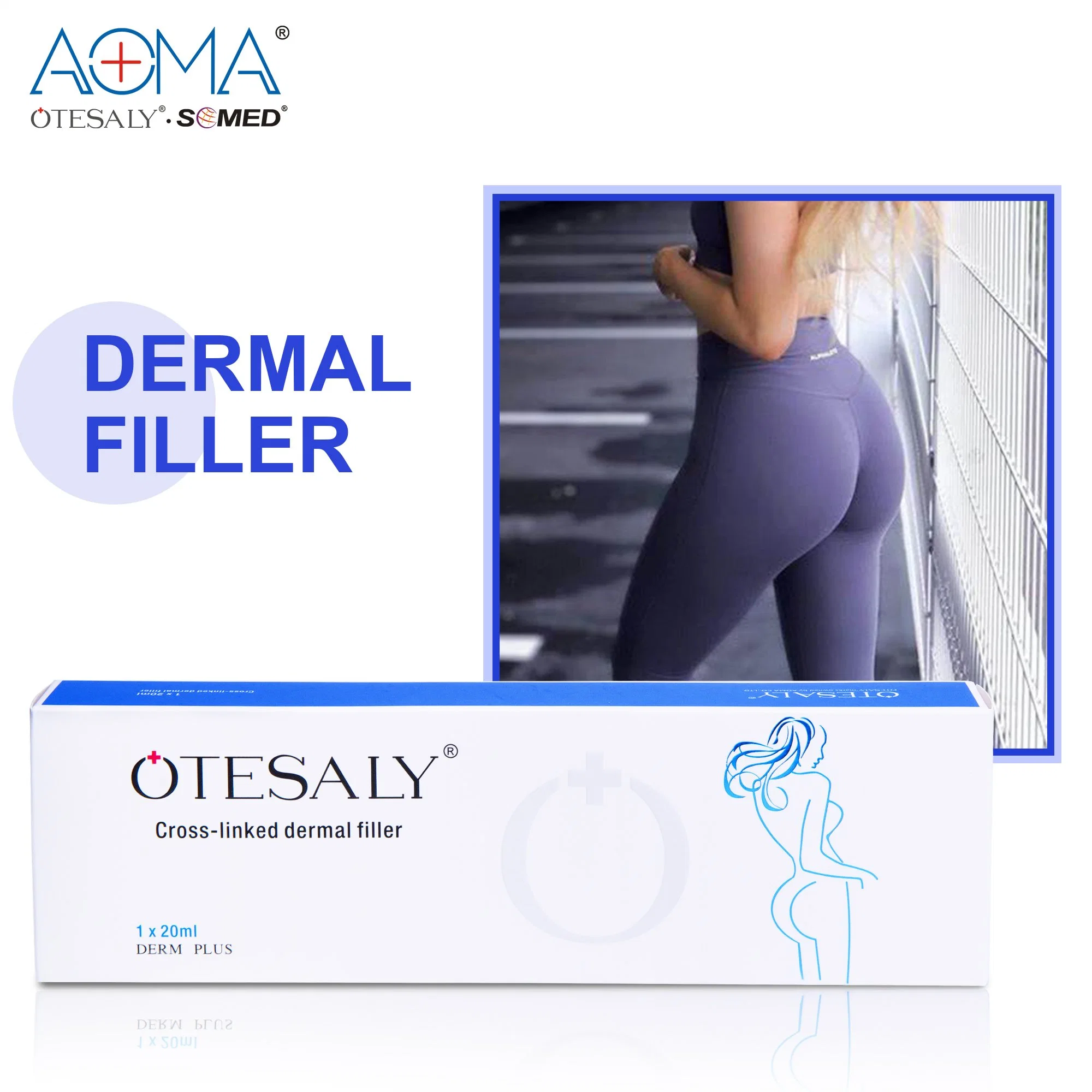 Otesaly 20ml Derm Plus Cross-Linked Hyaluronic Acid Injectable Dermal Filler Breast Buttock Enlargement Injection