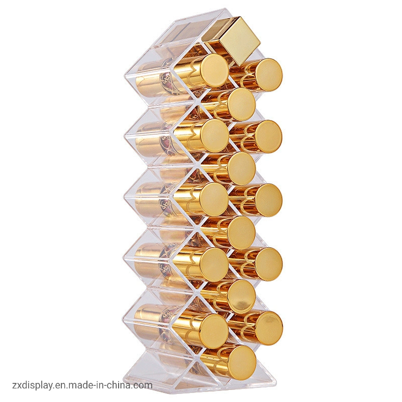 Cosmetic Lipstick Display Rack Large Capacity Plastic Lipsalve Holder