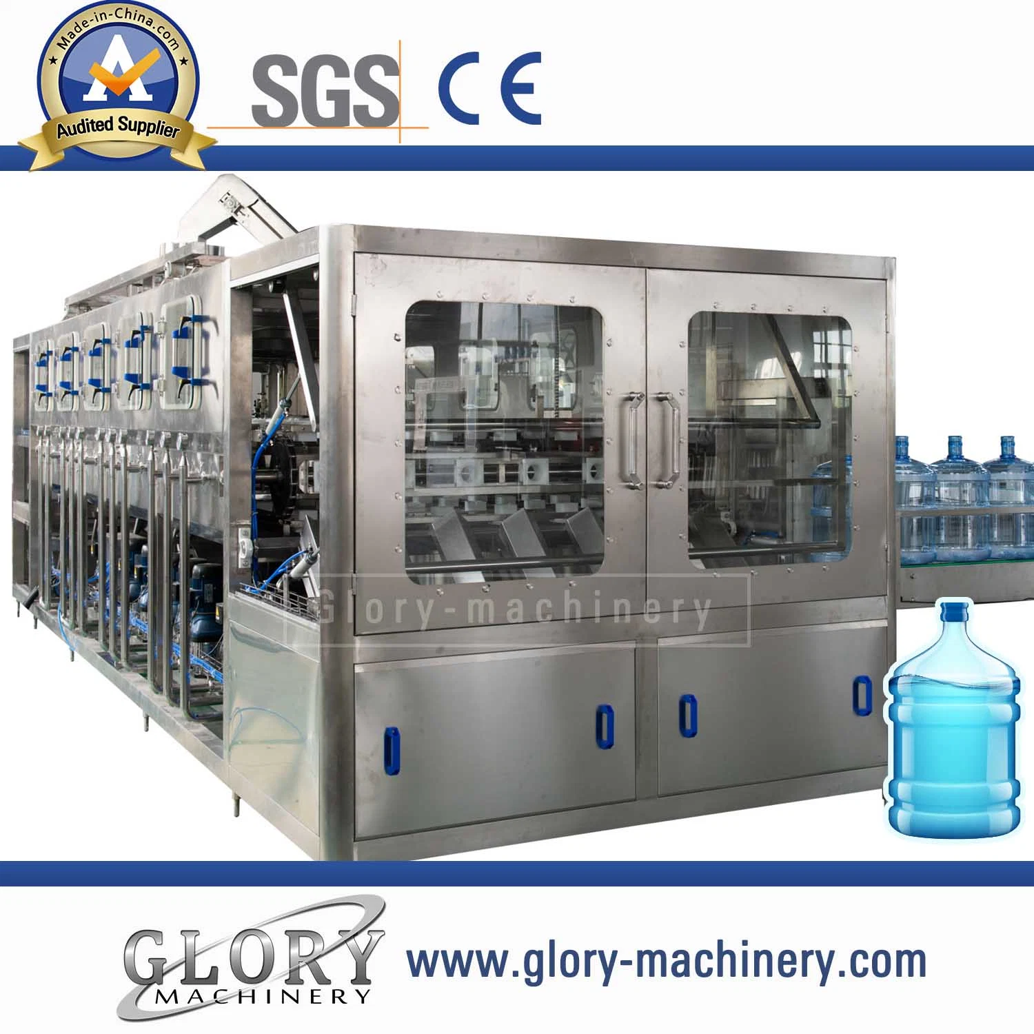 Automatic 19liter 600bph Pure Water Bottling Plant