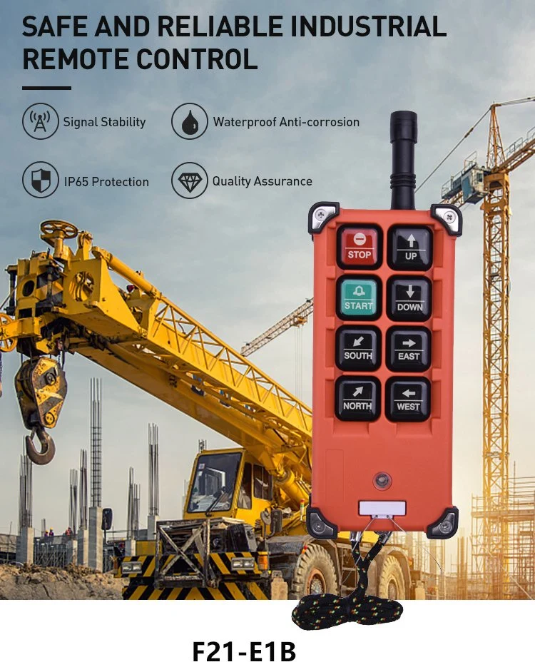 Grue mobile de haute qualité de la télécommande industriel 12V Télécommande Radio F21-E1B