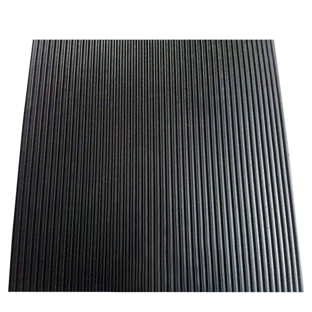 Fine Ribbed Rubber Mat Anti Slip Safety Corrugated Rubber Floor Mat