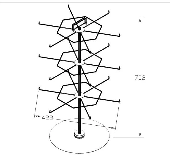 Medium Duty Two Tier Counter Top Spinner Display Stand