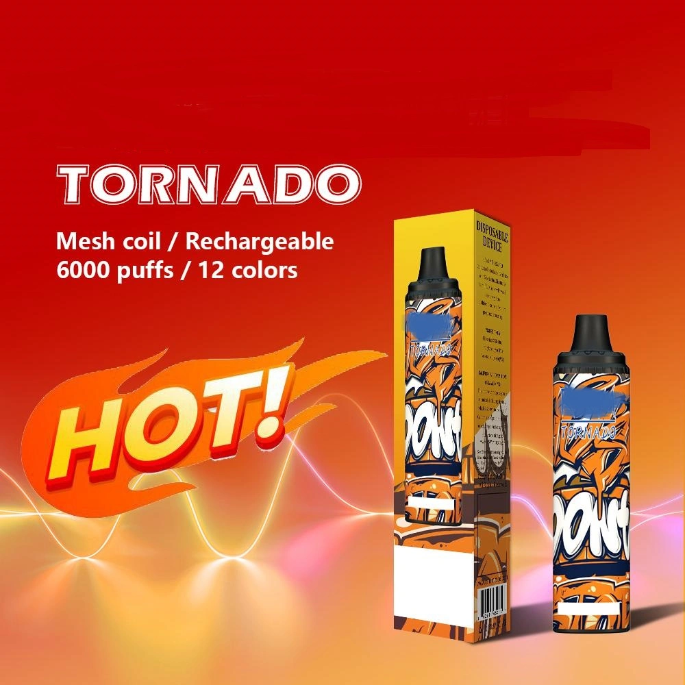 Disposable/Chargeable Vape Pod R and M Tornado 6000 Puffs with Mesh Coil