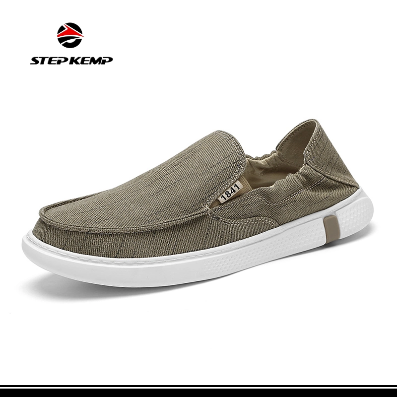 Men Casual Cloth Shoes Cotton Canvas Comfortable Walk Footwear Ex-22c4108