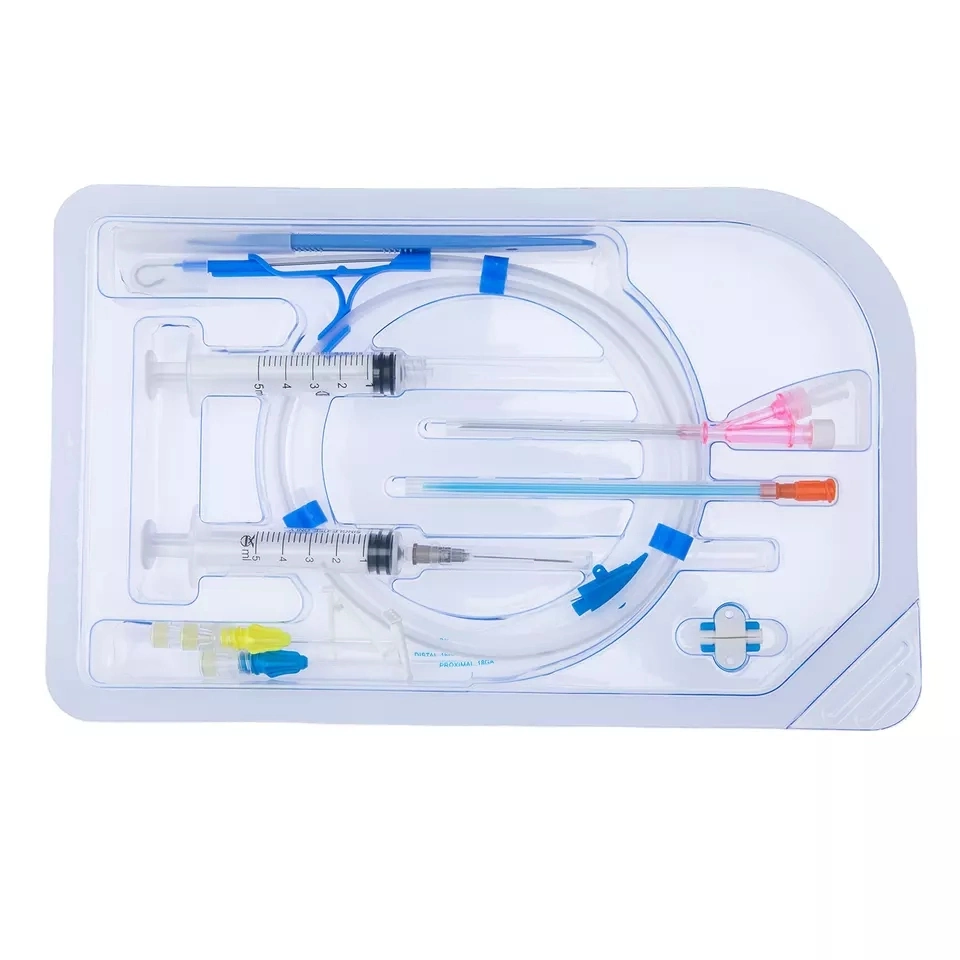 14g, 16g, 18g, 22g, 24G catéter venoso central unidireccional de una sola luz