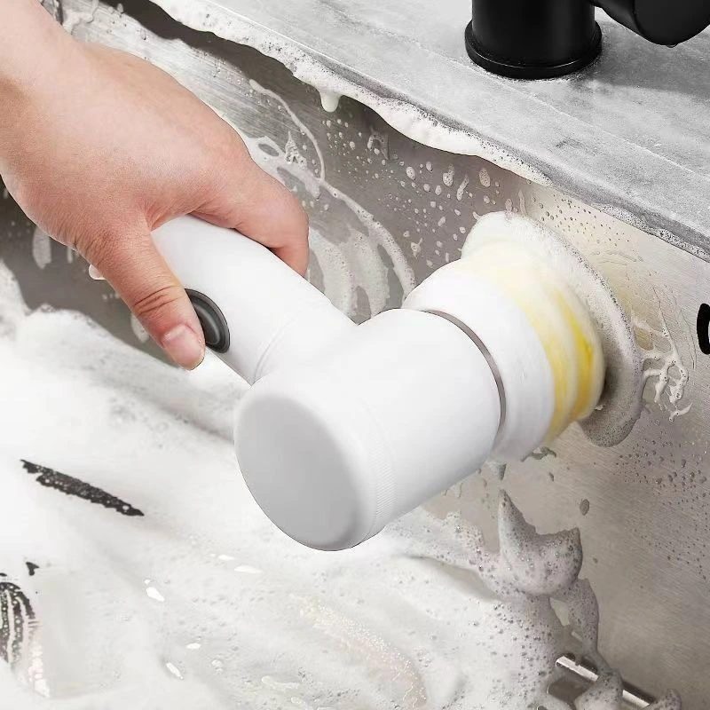 Cocina recargable lavavajillas Lavamanos Lavadero Baño Bañera Spin Scrubber Electric Cepillo de limpieza