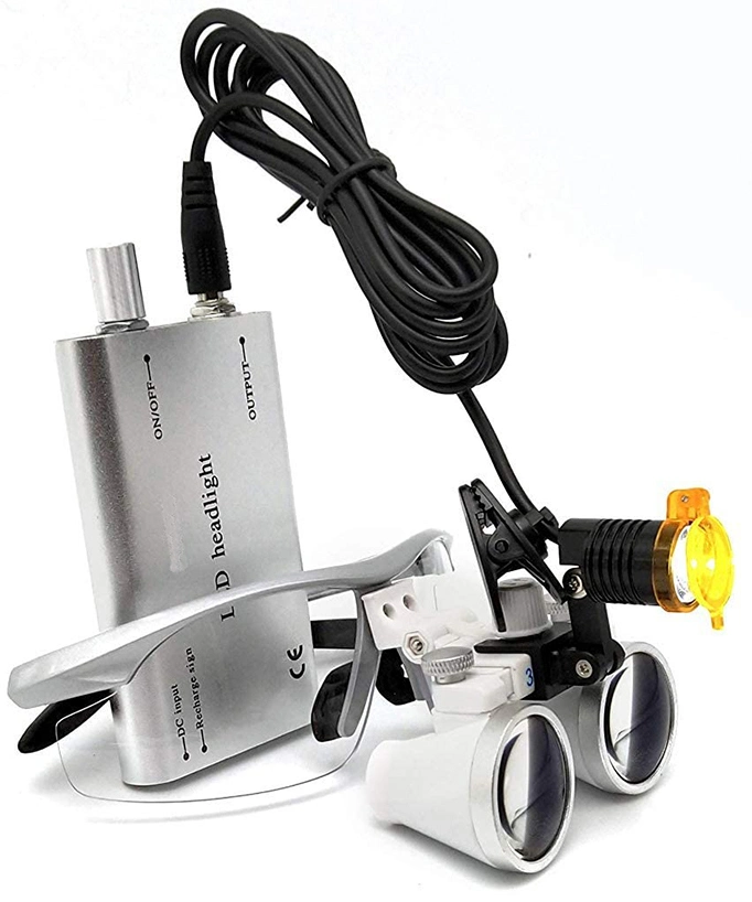 2.5X/3.5X Dental Loupes Headlight Medical Operation Light Magnifier Surgical Lamp Oral Light