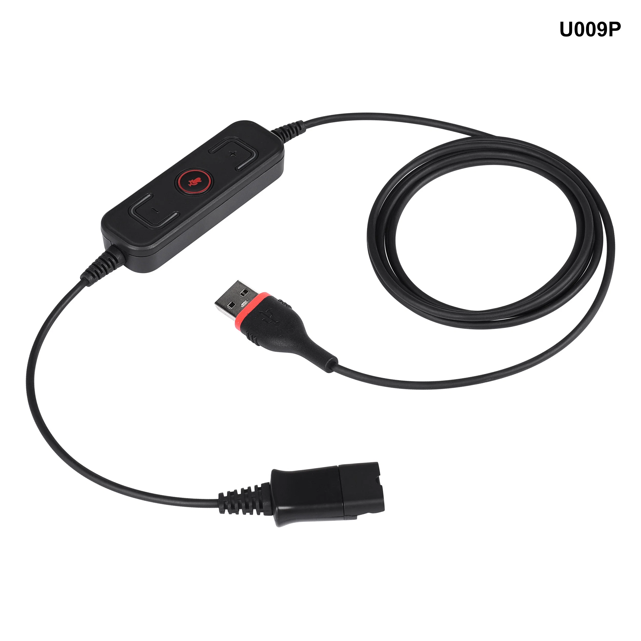 Call Center Qd to USB Cable with Inline Control