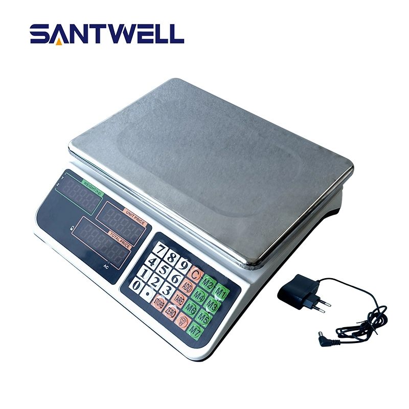 Acs-003 35kg ABS+ Stainless Steel Price Scale Hot Style Digital Electronic Price Table Scale