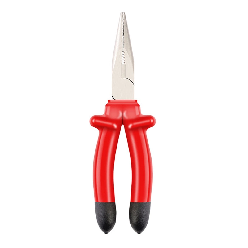 Industrial Grade 45# High Carbon Steel Combination Pliers Long Nose Pliers Diagonal Pliers with 1000V Insulated Plastic Handle Cutting Pliers for Electrician