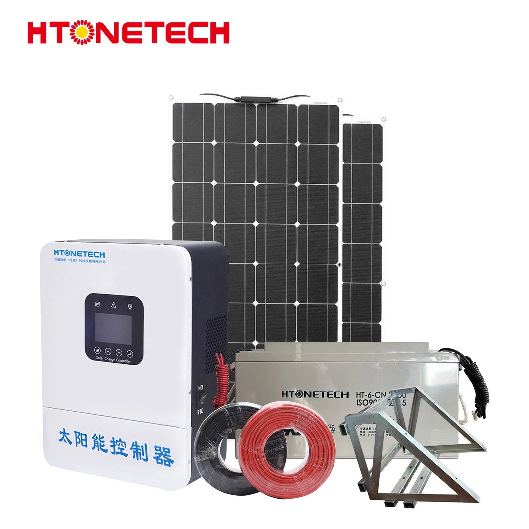 Htonetech 40kw 3 Phase off Grid Solar System Fournisseurs Chine 5kw 10kw 25kw 30W 58kw Systèmes d'énergie solaire avec onduleur et contrôle de puissance.