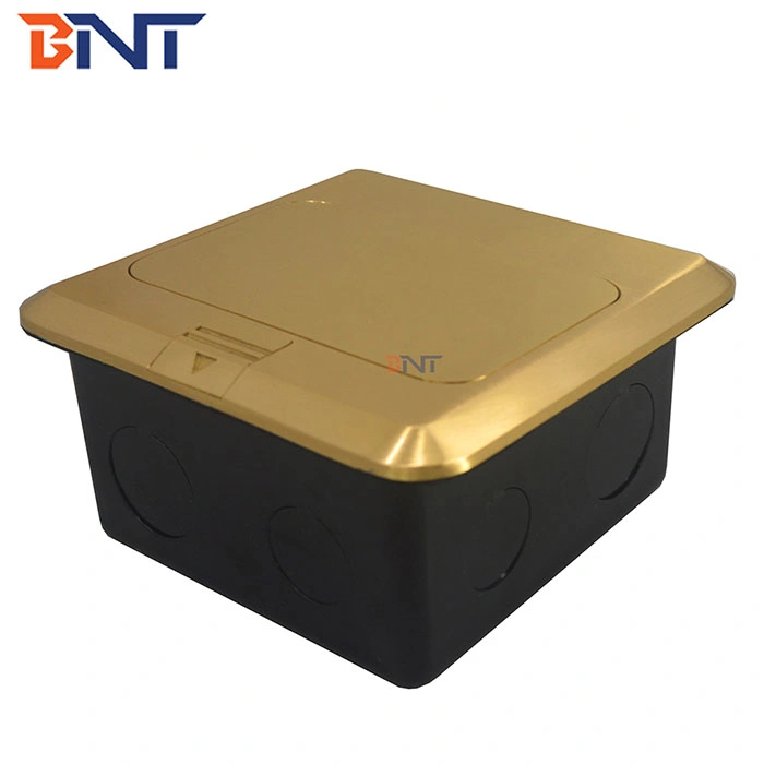 Boente Gold Color EU Pop up Socket Quickly Floor Socket Receptable Desk Table Outlet Mounted Socket Box with 2 Pin Port for Indoor Floor