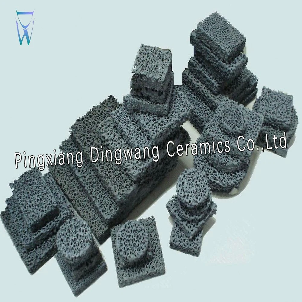 Square Silicon Carbide Ceramic Foam Filter Square Sic Honeycomb Ceramic