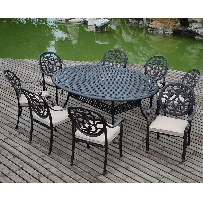 Meubles de jardin en fonte d'aluminium mobilier de jardin extérieur Bola chaise de salle à manger