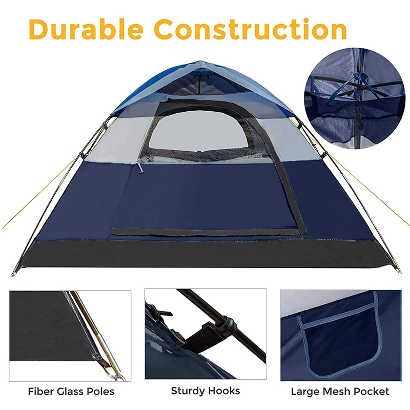 Tienda de Camping impermeable al por mayor 2-6 personas de familia con Removable Lluvia Vuele