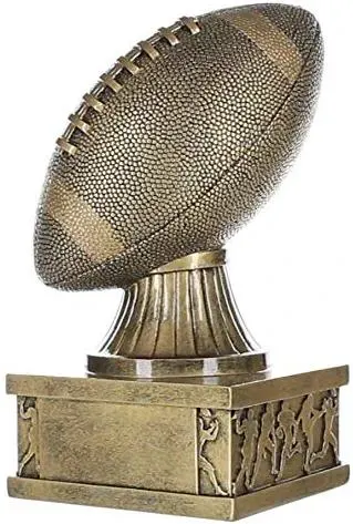 Gold Football Action Pedestal Trophy