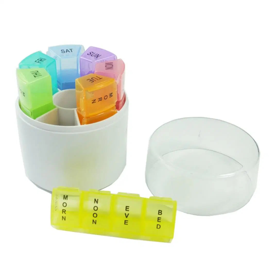 Weekly Pill Organizer 28 Plastic Pill Box Pill Organizer Am Pm with 7 Daily Pocket Case to Hold Vitamin Storage Box