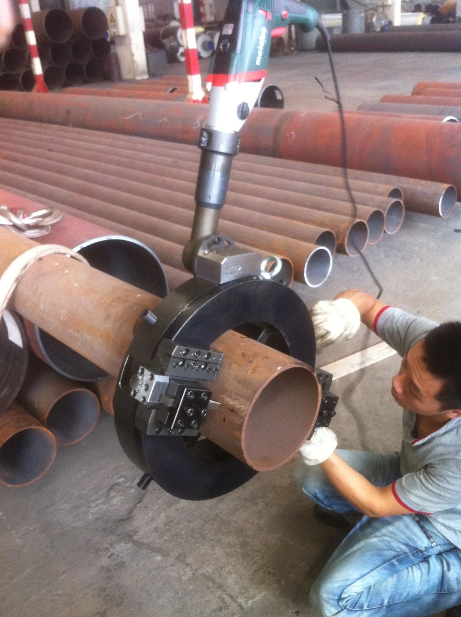 Speed Adjustable Rule Tube Surface Beveling Machine for Pipe Fitting