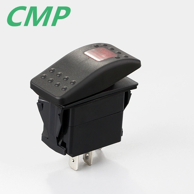 on-off Rocker Switch Spst 3p with One Light Marine Switch