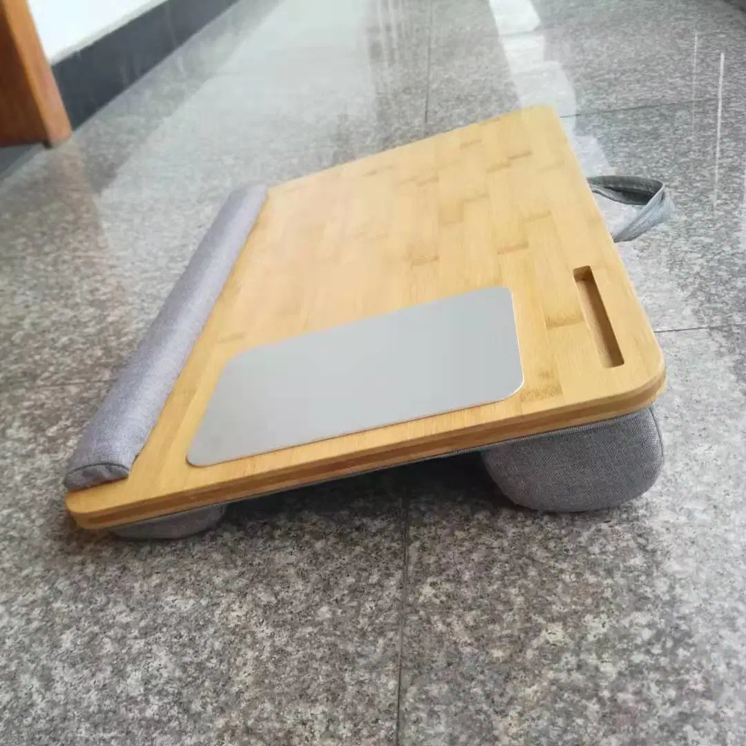 New Style Bamboo Laptop Stand with Soft Cushion Small Desk