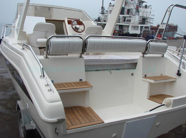 China 6m 20FT Fiberglass Cabin Cruiser Fishing Motor Boat for Sale