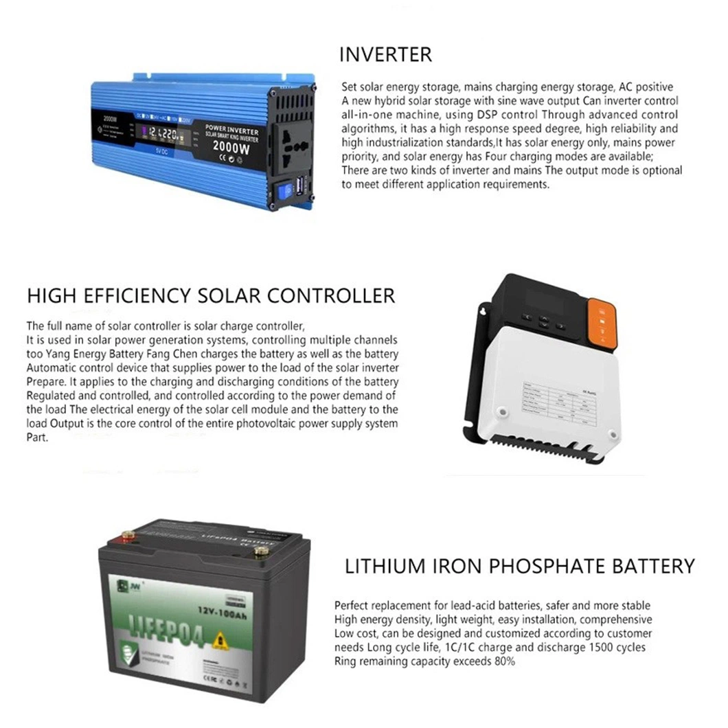 Solar System Household Power Source Energy Completely off-Grid Hybrid Energy System 20kw 30kw 220V 380V